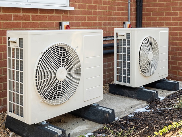 Two air source heat pumps